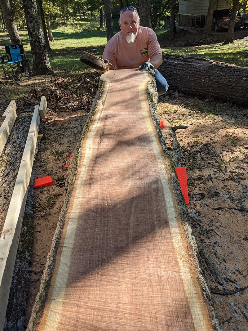 Awesome red oak slab
