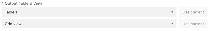 Choose Table and View in Airtable 