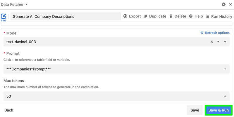 Generate Company Descriptions with GPT3