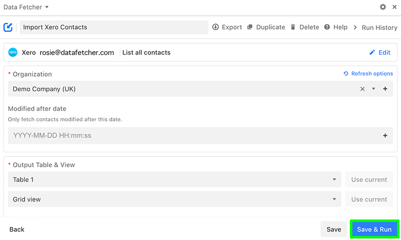 import xero contacts