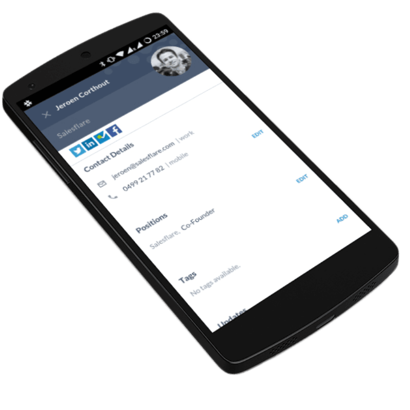 Mobile-CRM Salesflare Kontakte
