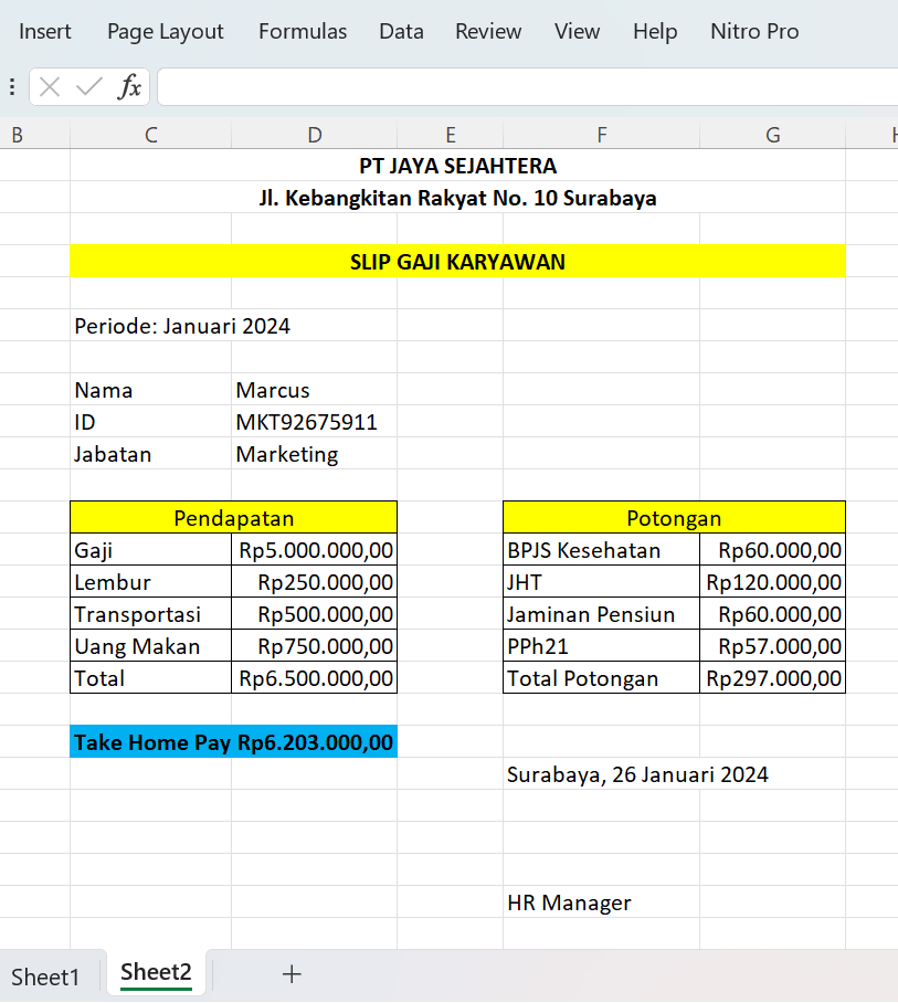 15 Contoh Slip Gaji Karyawan, Fungsi, dan Formatnya - JobStreet Indonesia