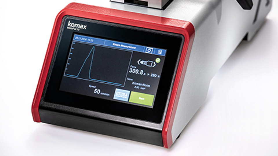 MicroPull 10 - Tela touchscreen moderna e intuitiva com curva em tempo real