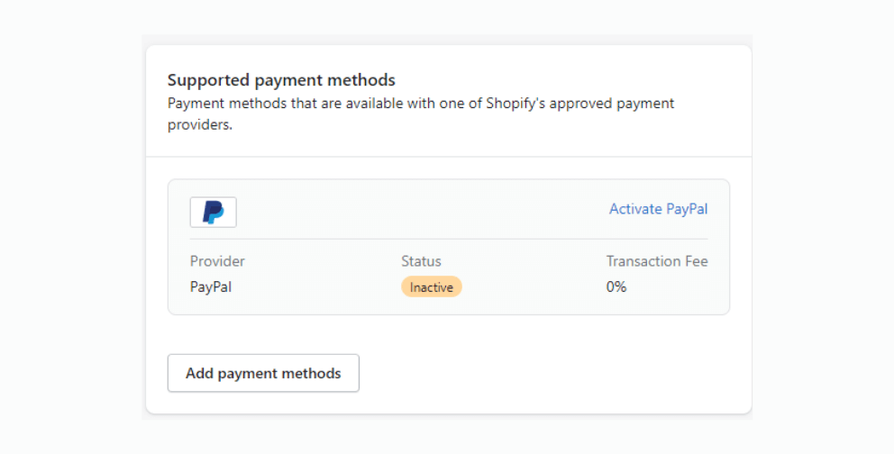 Shopify payments