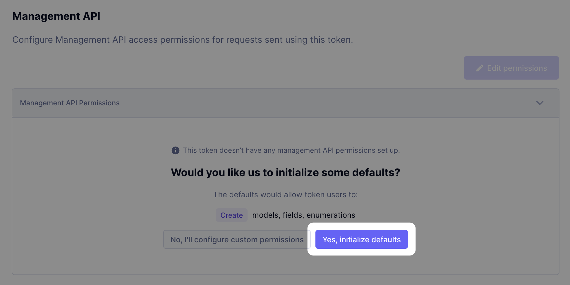 Management API Permissions