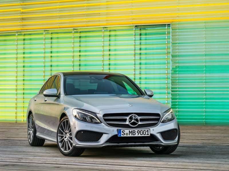 2015 Mercedes-Benz C-Class—184 inches; approximately 3,228 lbs. front view 