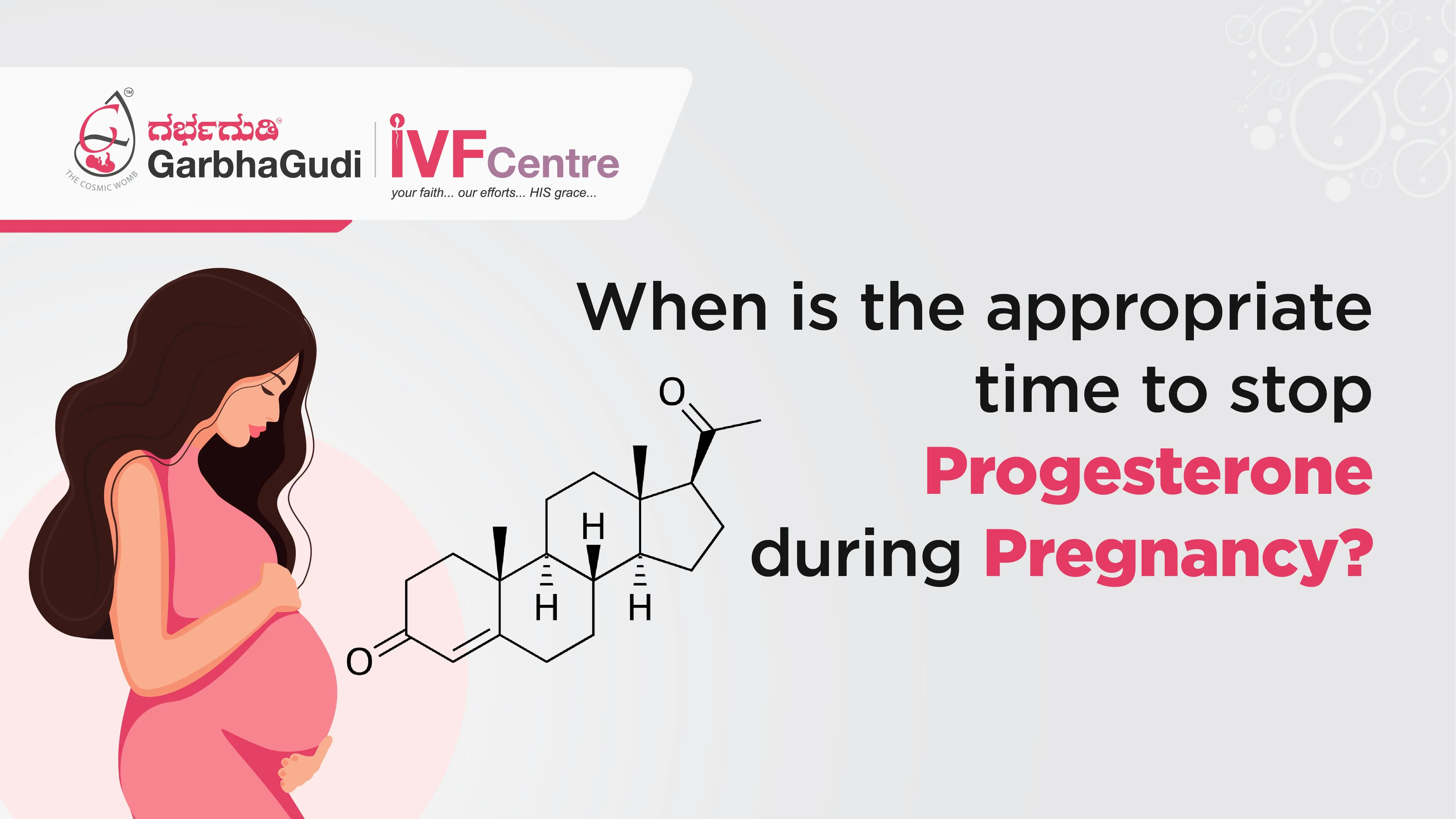 When is the appropriate time to discontinue progesterone during pregnancy?