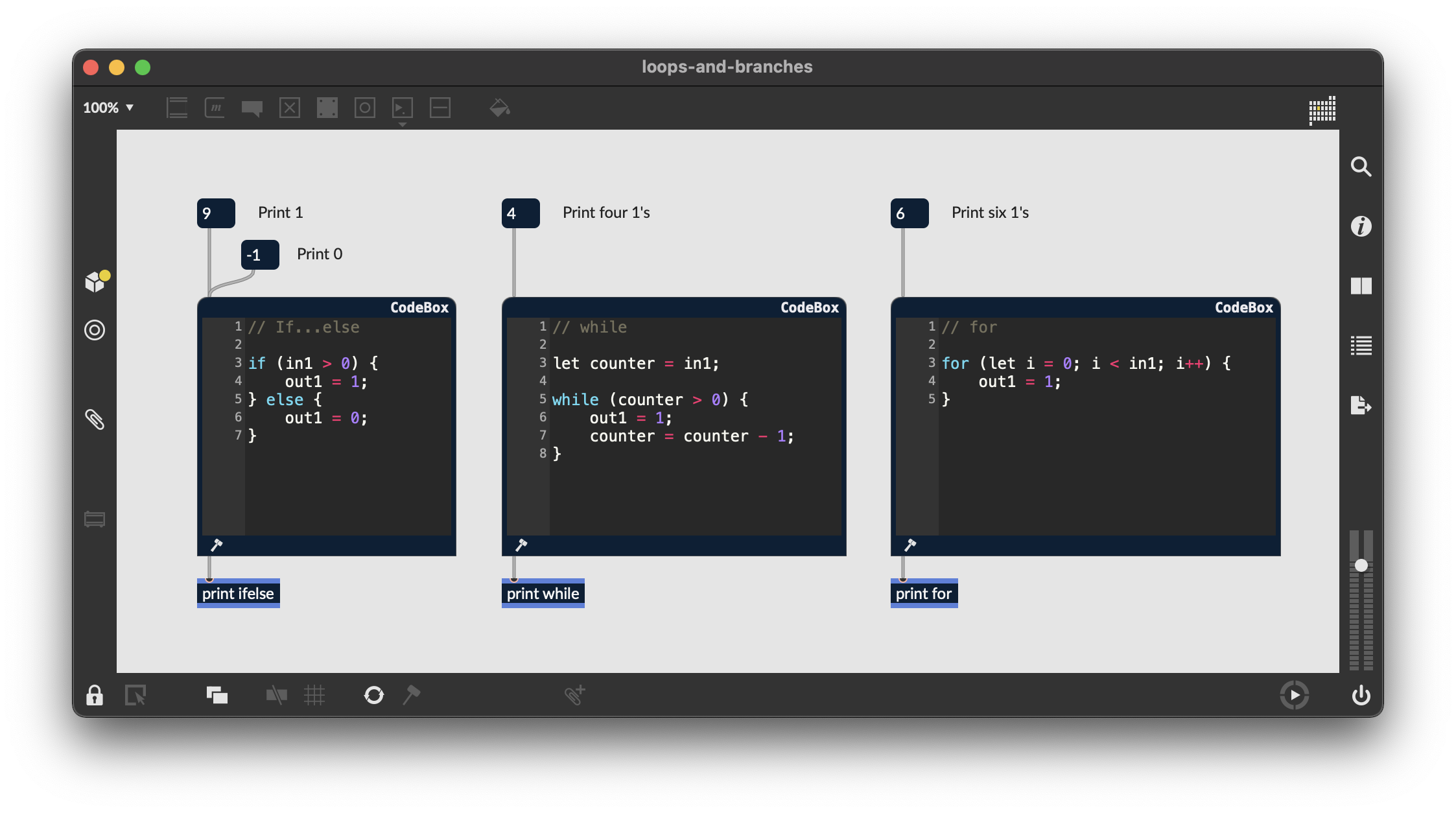 Getting started with codebox cycling 74