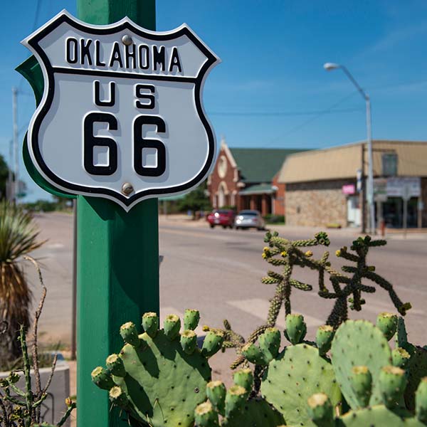 Oklahoma route 66 sign