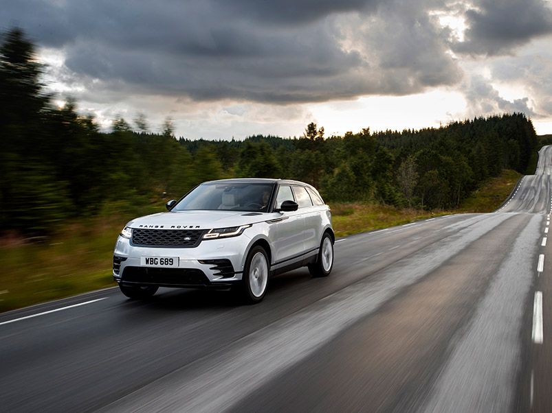 2019 Range Rover Velar front three quarter driving ・  Photo by Jaguar Land Rover