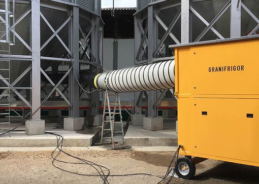 Instalación de un refrigerador de cereal en una zona calurosa