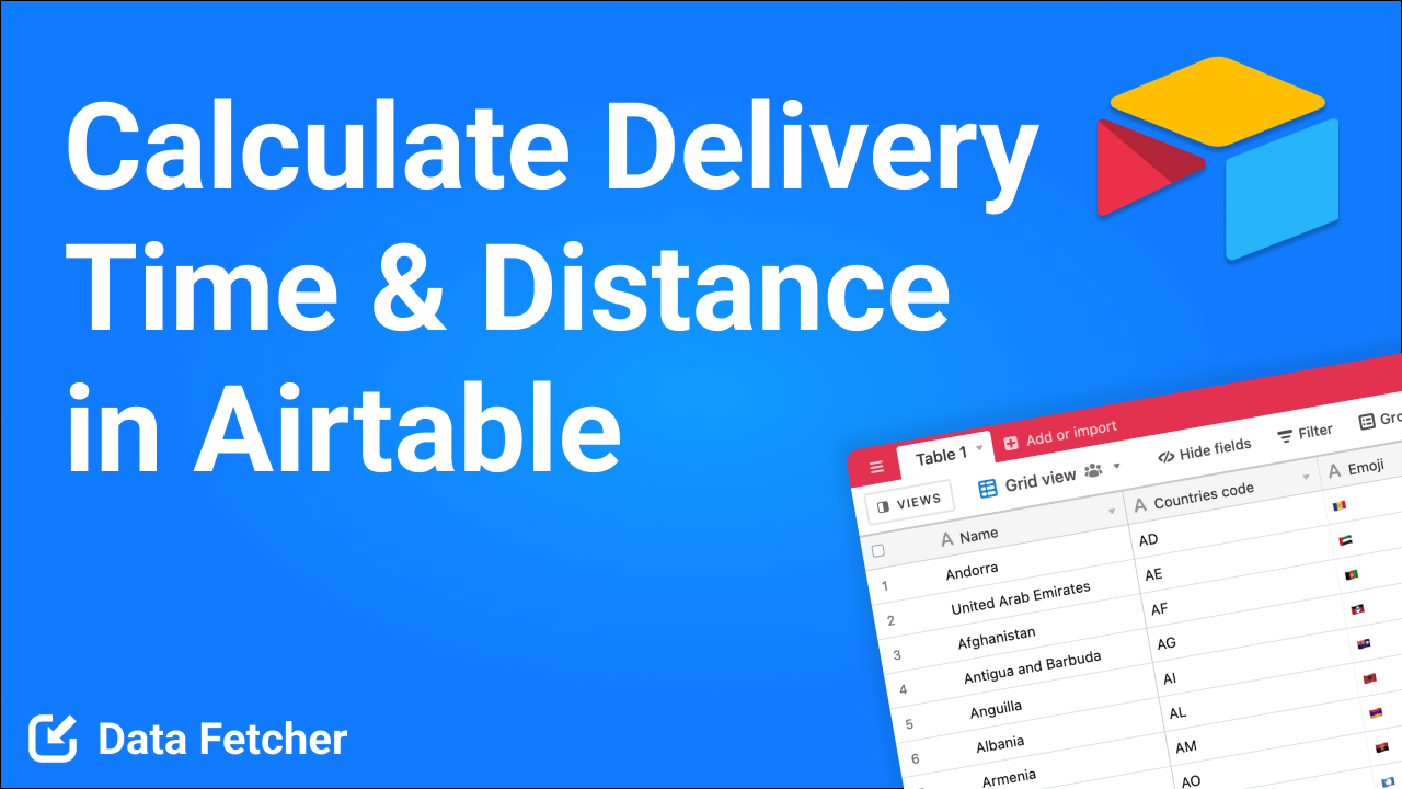 Calculate Distance and Time Between Two Points using Google Maps API in Airtable