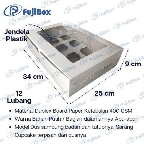 FUJIBOX DUS CUP CAKE | CC L12 34 X 25 X 9 | KOTAK CUP CAKE