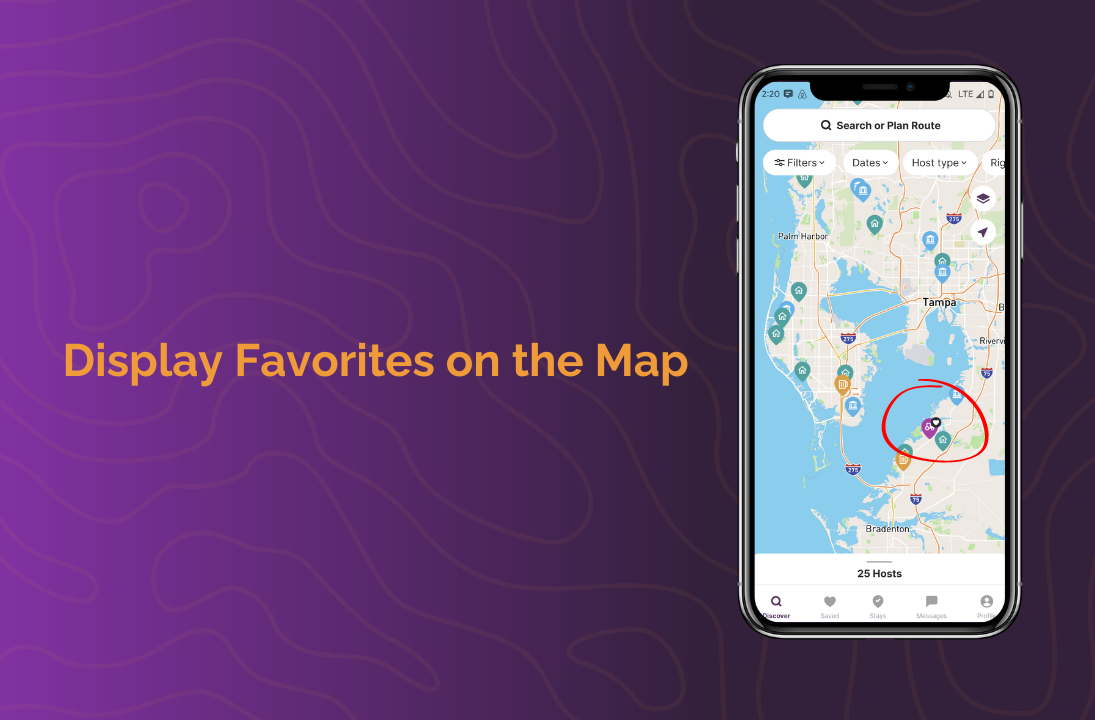 Display Favorites on the Map