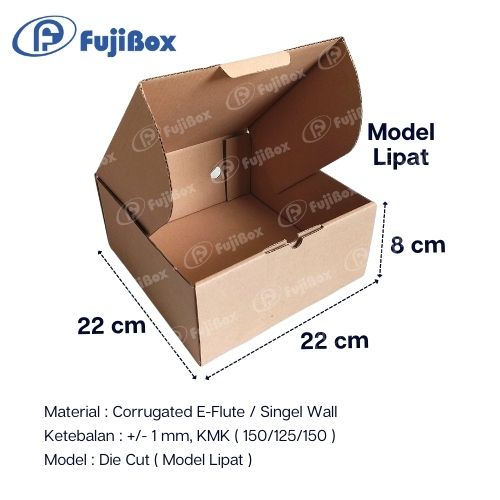 FUJIBOX DUS KARTON | CORRUGATED 22 x 22 x 8 | KARDUS BOX TEBAL