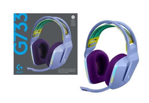 Imagem do produto Headset Gamer Sem Fio Logitech G733 7.1 Dolby Surround - Lilás em Mercado Livre