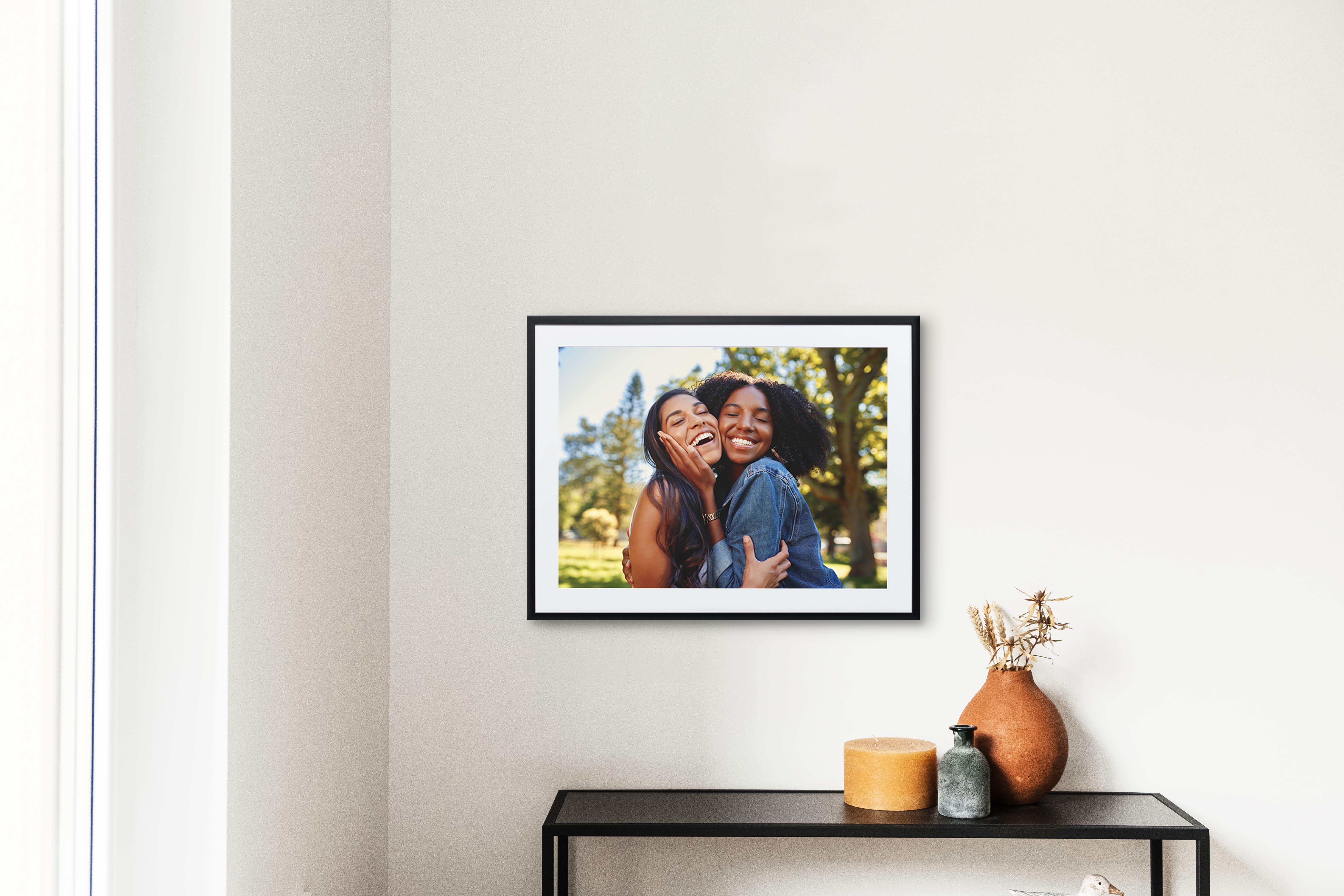 Framed print of two friends.