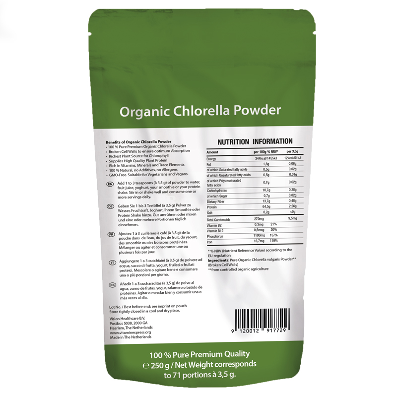 Order Organic Chlorella Powder