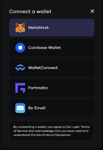Wallet connect