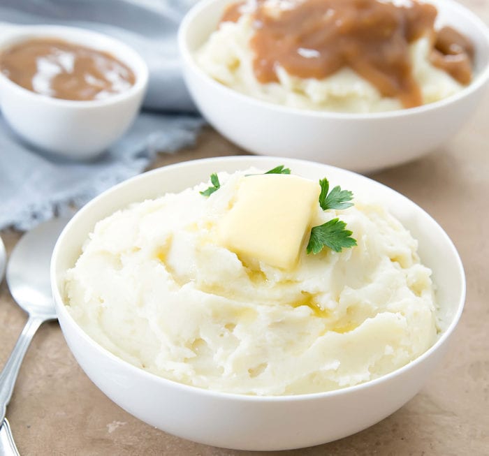 You can make mashed potatoes and other sides ahead of time.