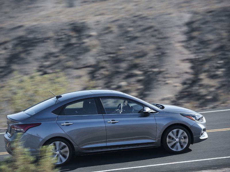 2018 Hyundai Accent profile driving ・  Photo by Hyundai 