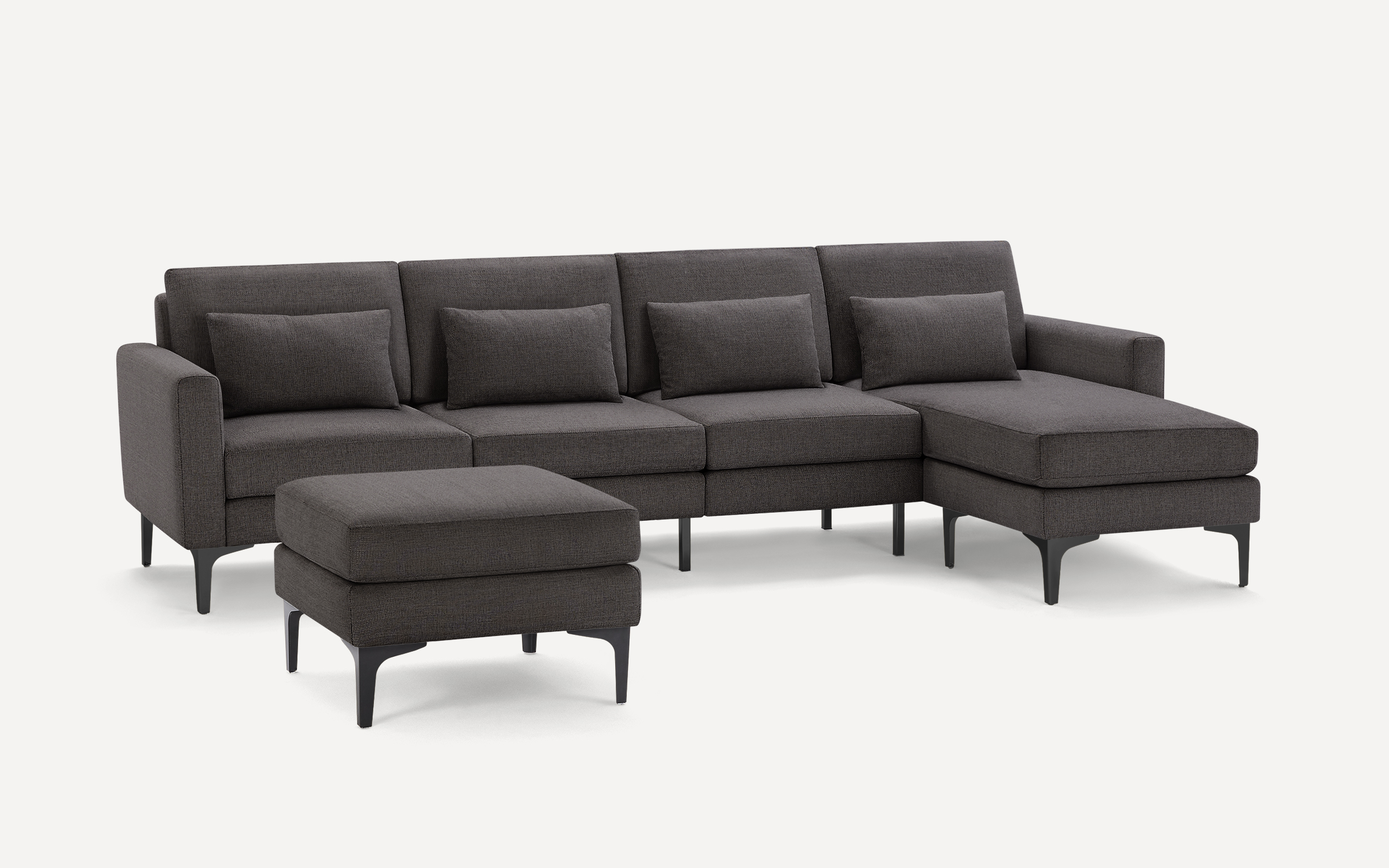 Original Nomad Chaise King Sofa in Charcoal Fabric