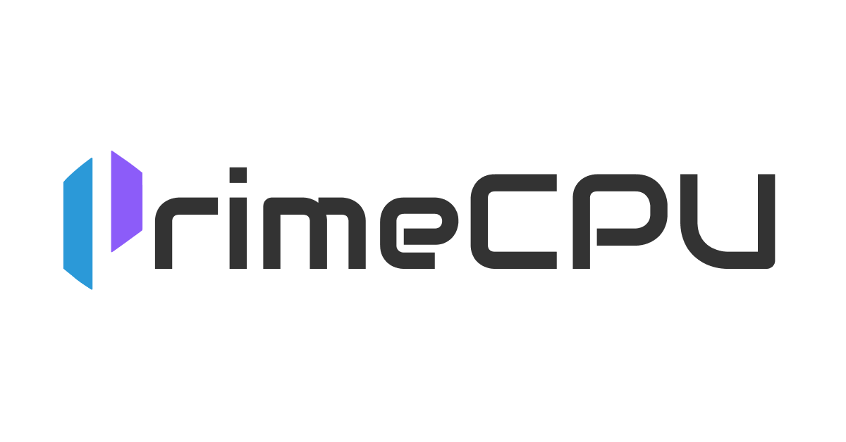 A banner with the logo of PrimeCPU