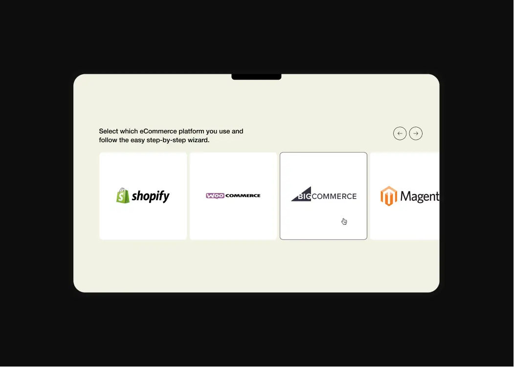 Interactive gallery showcasing Trustpilot's product range