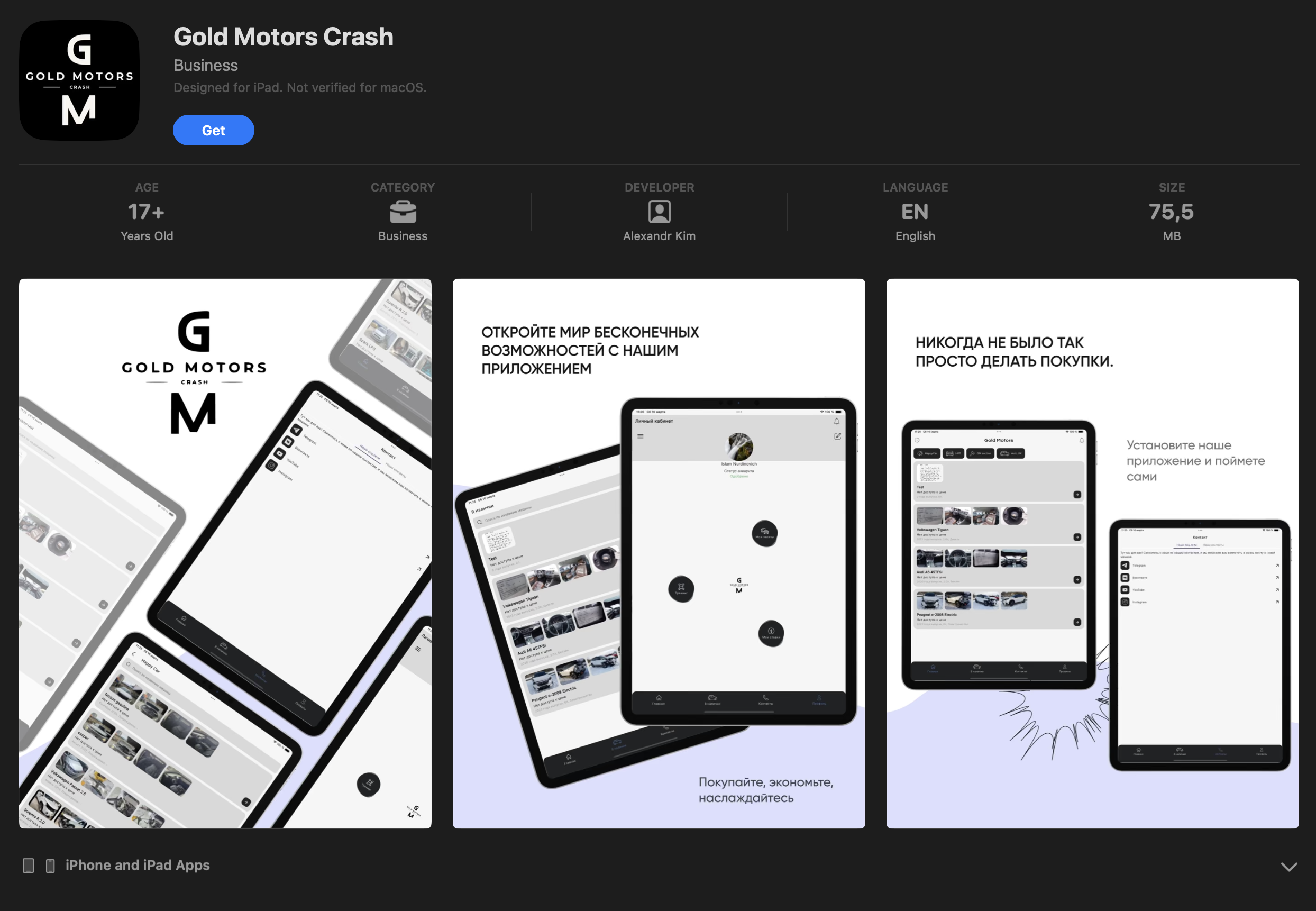 Gold Motors Crash