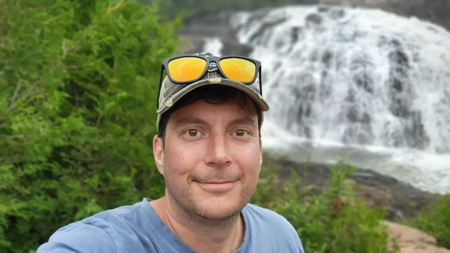 David at the Scenic High Falls in Wawa, Ontario, Canada