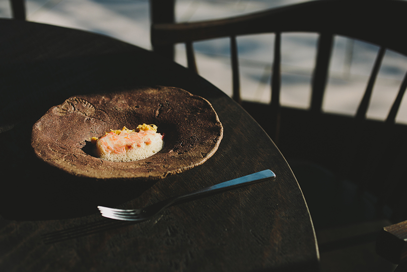 Scottish langoustine, cherry blossom