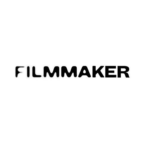 black and white filmmaker logo