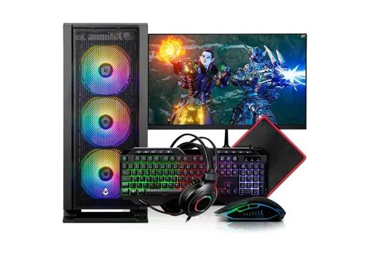 Imagem do produto PC Gamer Completo Mancer, Intel Core i5, RX 550 4GB, 16GB de Ram, SSD 480GB, Monitor 21" em Amazon