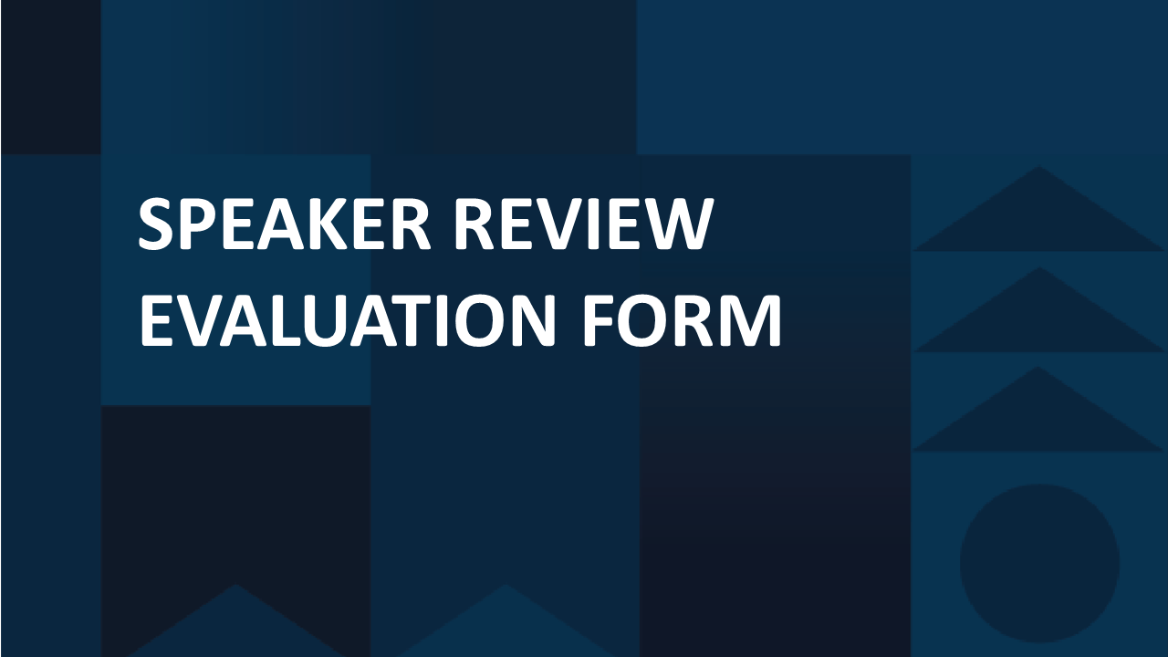 Speaker Review Evaluation Form