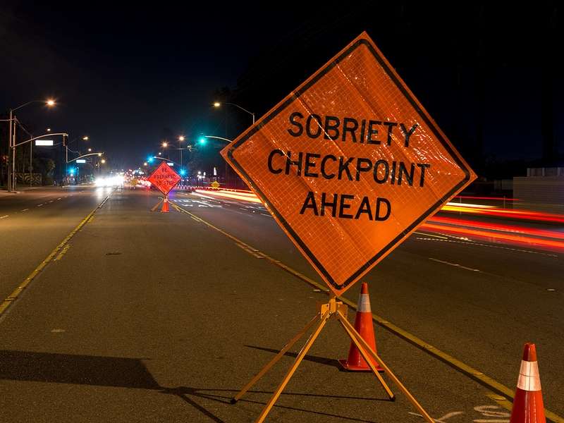 sobriety checkpoint sign 