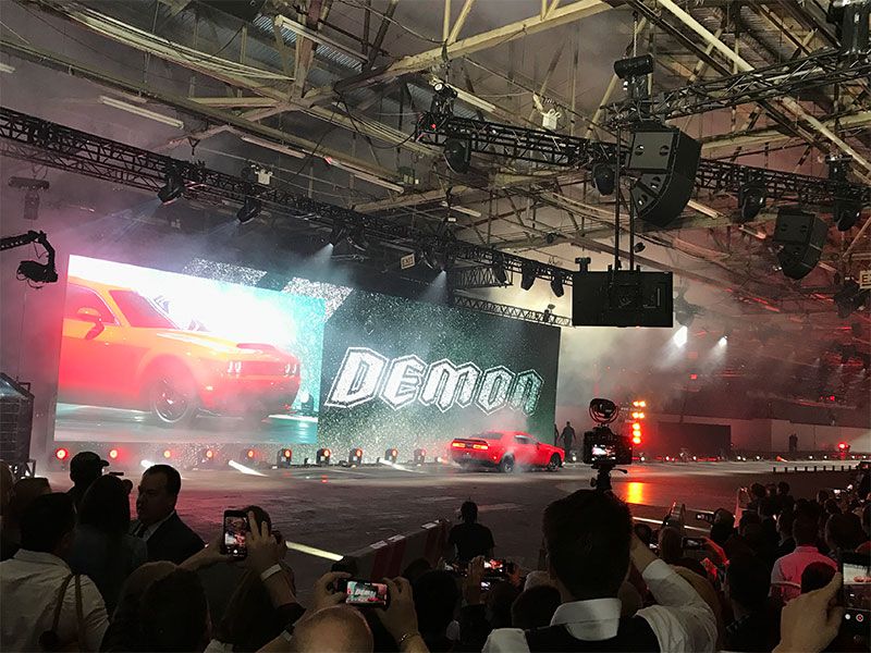 Dodge Demon reveal at NYIAS ・  Photo by Carrie Kim