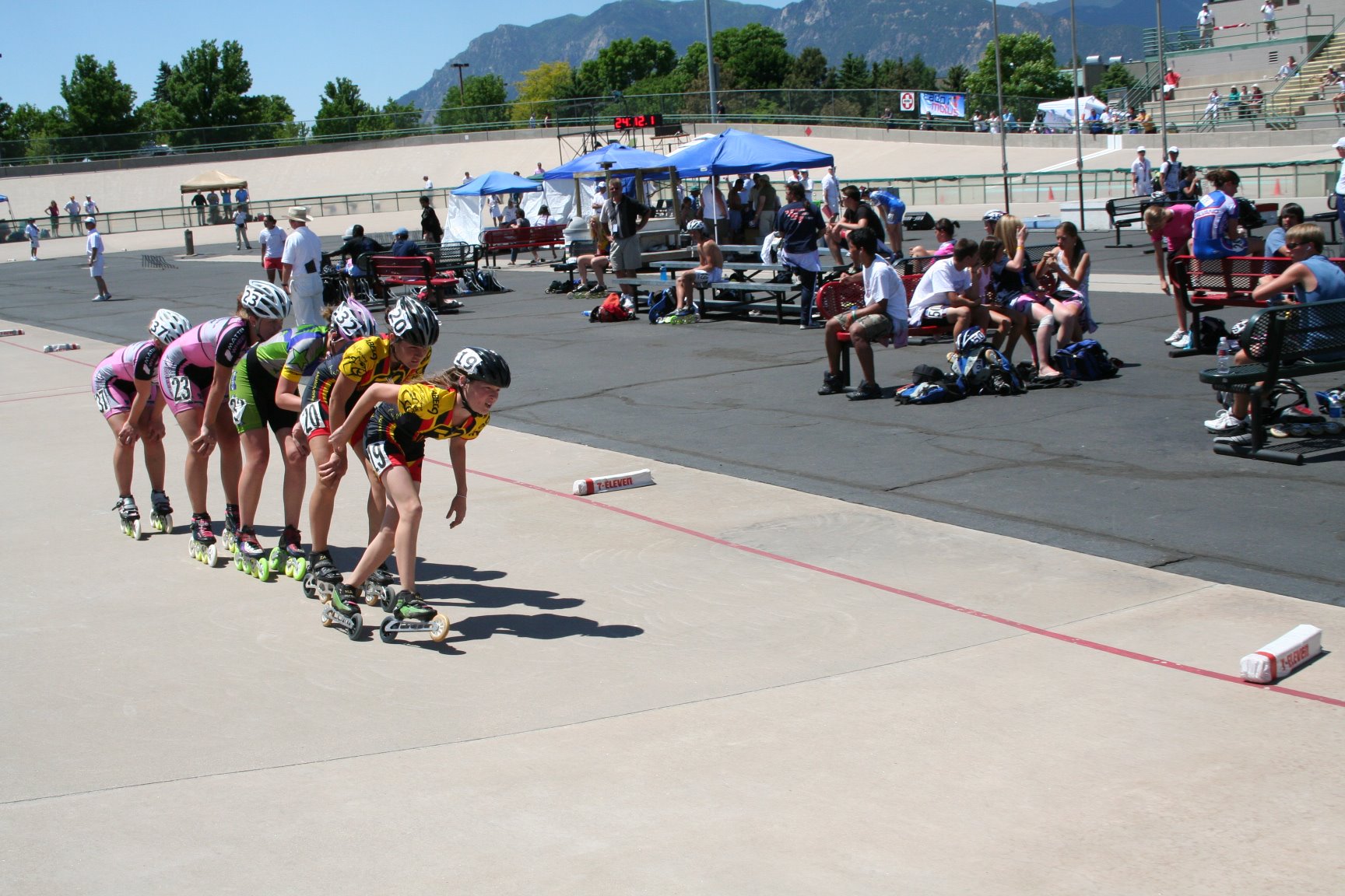 Natasha leading, Zephaneah right behind. Outdoor nationals, Colorado Springs, CO.