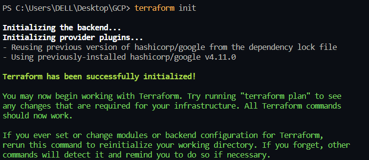 Create a VM using Terraform on GCP