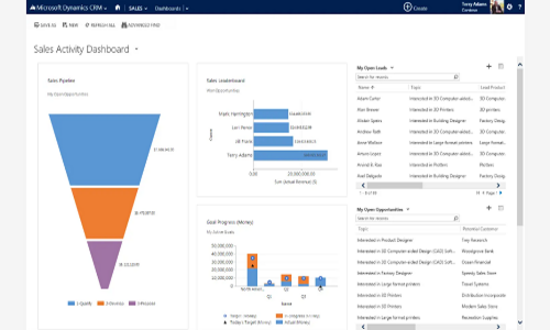 Microsoft Dynamics 365 Sales Screenshot