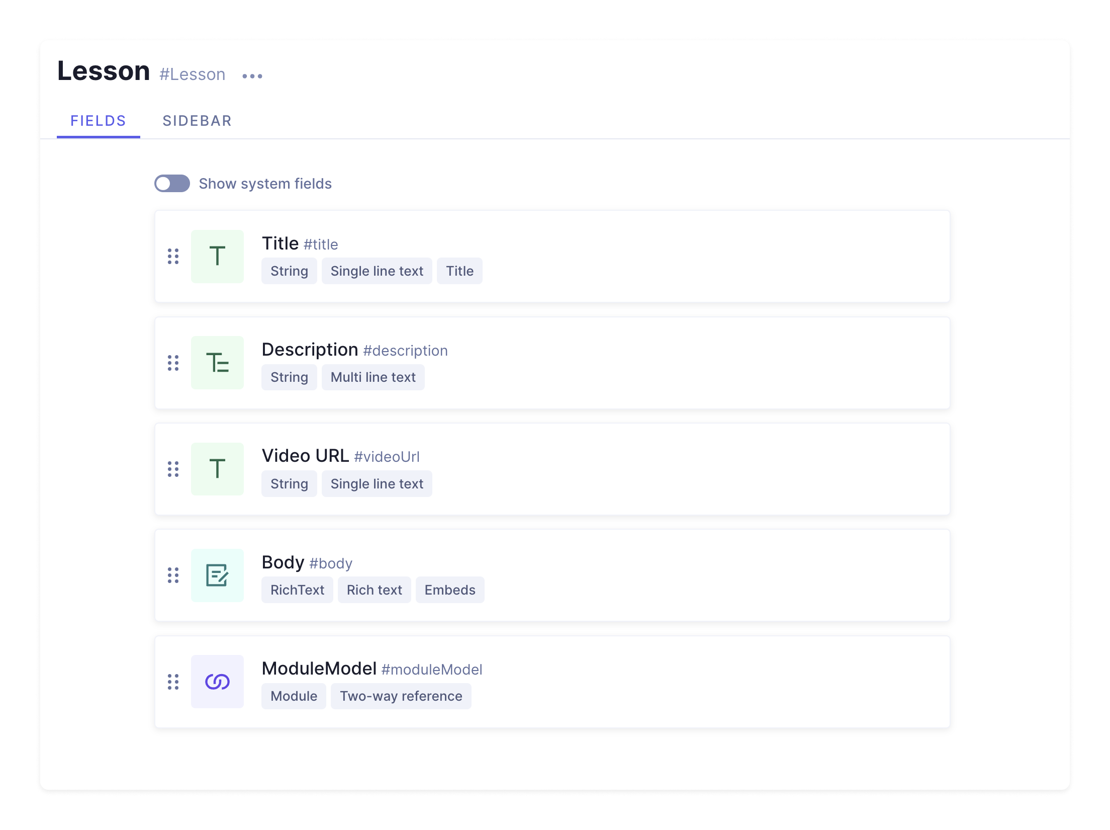 Building a learning platform: The schema | Hygraph