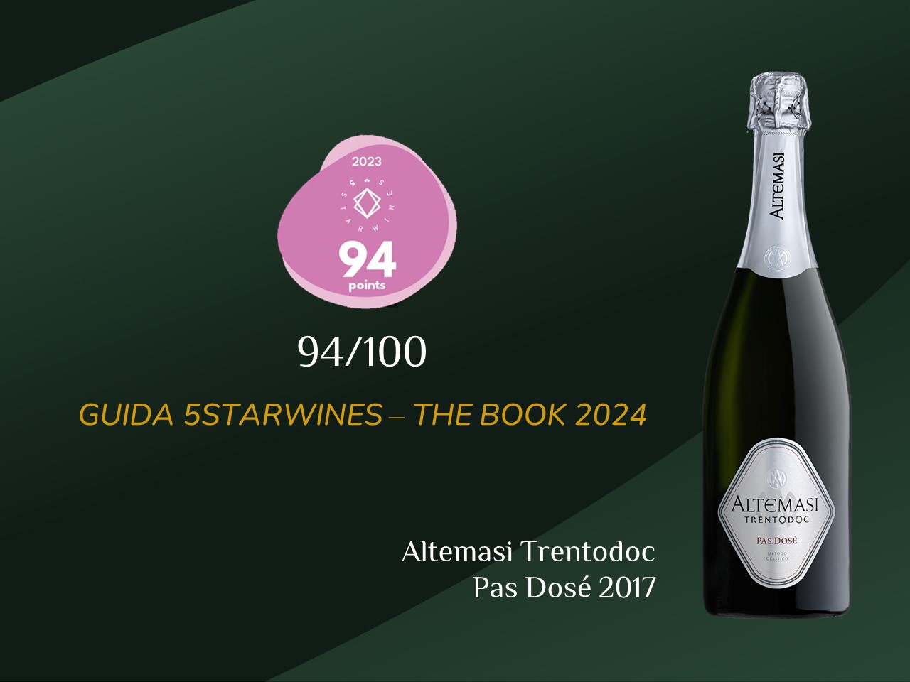 Premio 5StarWines per Altemasi Pas Dosé