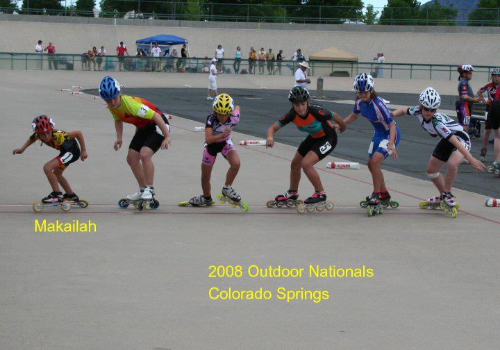 Makailah outdoor nationals, at the start line. Colorado Springs, CO.