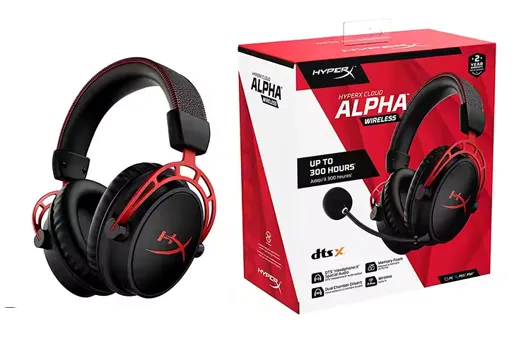 Imagem do produto Headset Gamer Sem Fio - HyperX Cloud Alpha (Preto/Vermelho) em Magazine Luiza