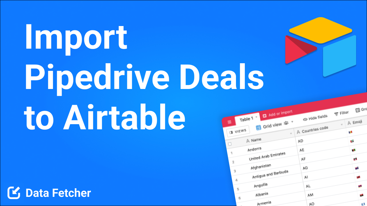 How to Import Pipedrive deals to Airtable