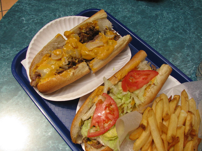 Cheesesteak and fries.
