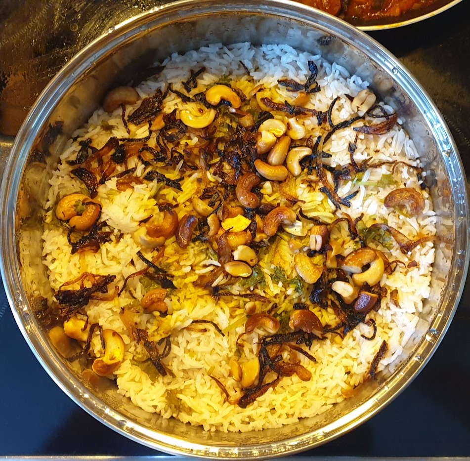 Making Hyderabadi Chicken Biryani