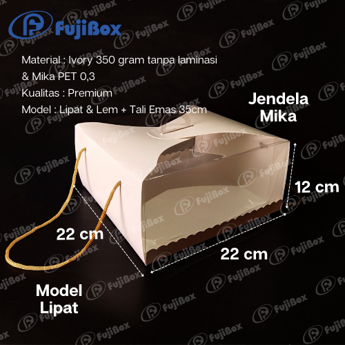 FUJIBOX MIKA BOX | 22 x 22 x 12 | KUE TART