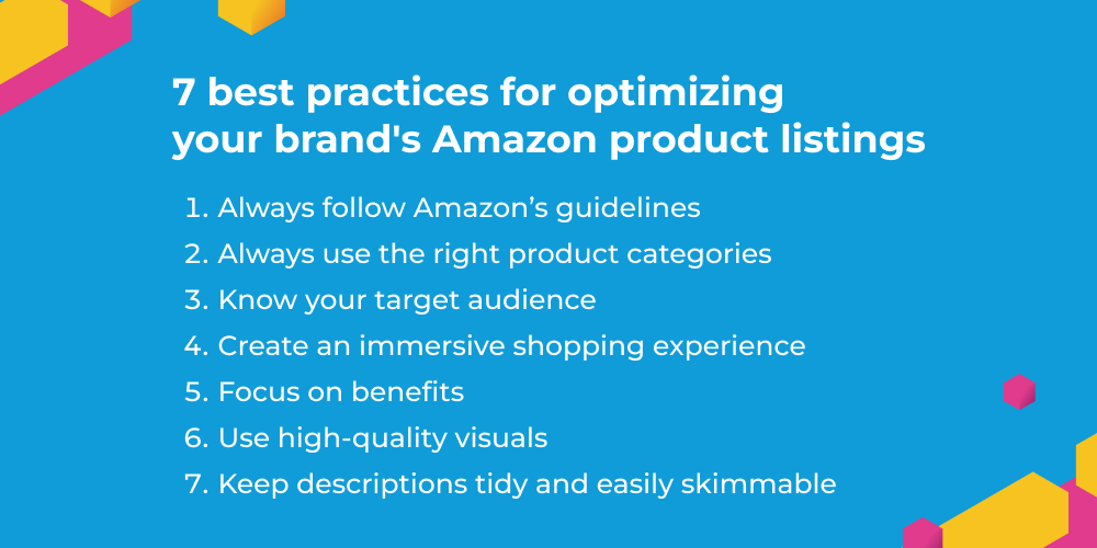 7 best practices for optimizing your brand's Amazon product listings