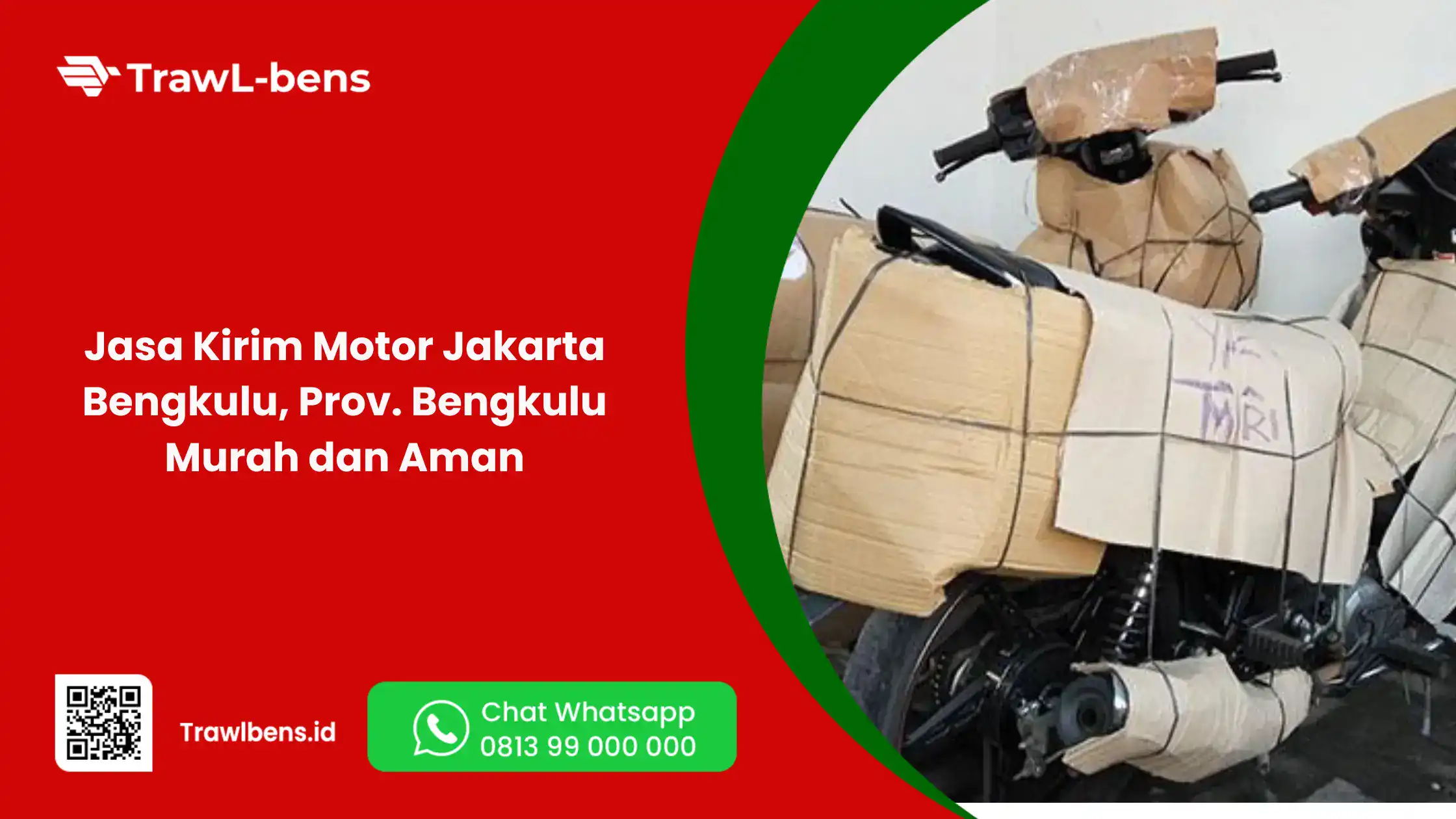 Jasa Kirim Motor Jakarta Bengkulu, Prov. Bengkulu Murah dan Aman