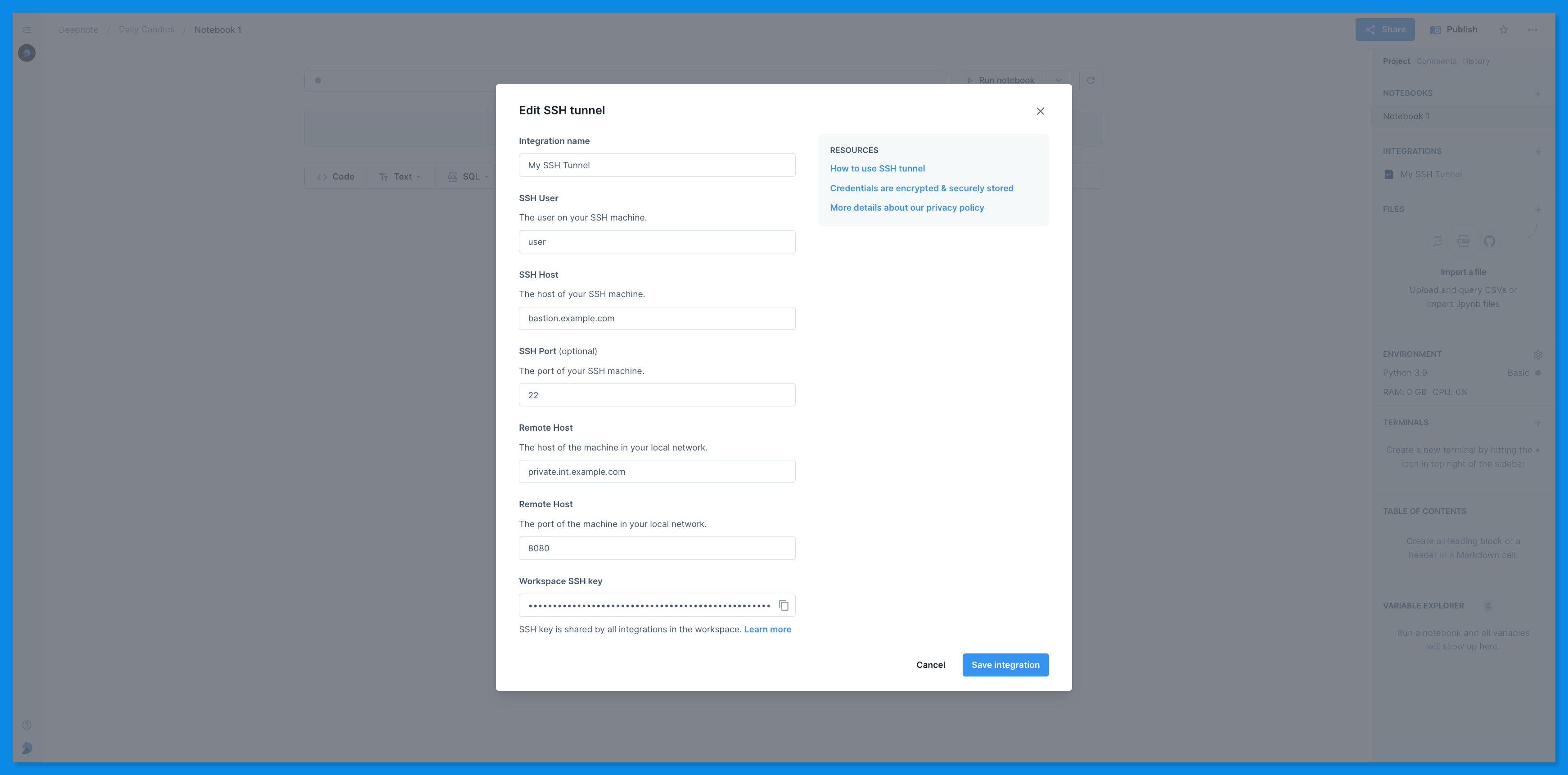 ssh-tunnel-integration
